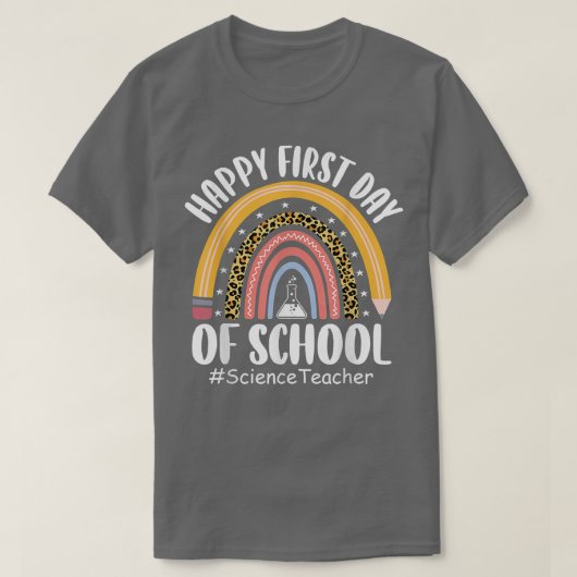 レオパード虹の科学先生初日に戻る Tシャツ (デザイン正面)