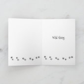 レオパード誕生日カード カード (内部)