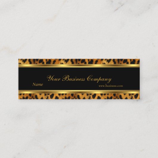 レオパード金ゴールドストライプブラックエレガントクラッシスキニー スキニー名刺 (正面)