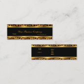 レオパード金ゴールドストライプブラックエレガントクラッシスキニー スキニー名刺 (正面/裏面)