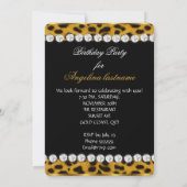 レオパード金ゴールドブラックグラモールナイトグリッターシューズ 招待状 (裏面)