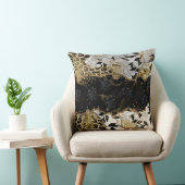 レオパード金ゴールドブラックバラアゲート装飾用クッション クッション (椅子)