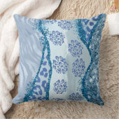 レオパード金ゴールドブルーグリッターアゲート装飾用クッション クッション (ブランケット)