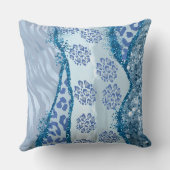 レオパード金ゴールドブルーグリッターアゲート装飾用クッション クッション (裏面)