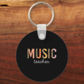 レオパード音楽先生かわいい新学期用品 キーホルダー (正面)