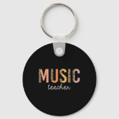 レオパード音楽先生かわいい新学期用品 キーホルダー (裏面)