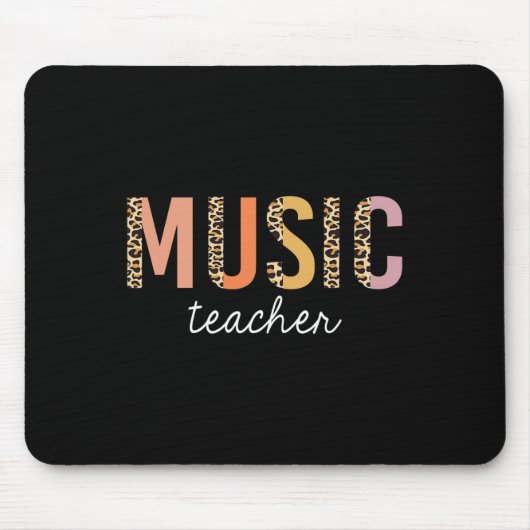 レオパード音楽先生かわいい新学期用品 マウスパッド (正面)