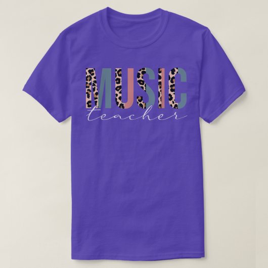 レオパード音楽先生かわいい新学期用品 Tシャツ (デザイン正面)