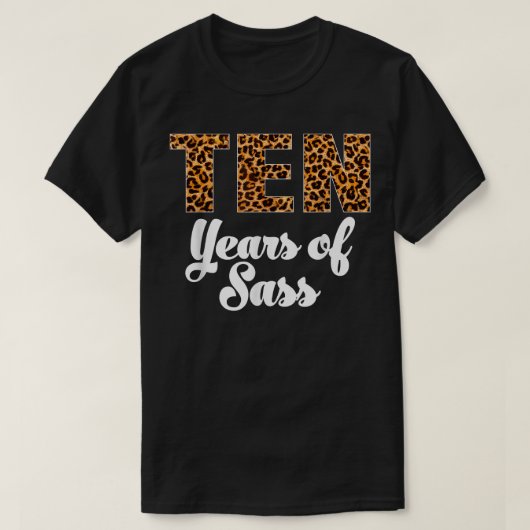 レオパード10誕生日10歳10誕生日T Tシャツ (デザイン正面)