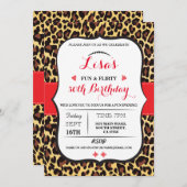 レオパード30日40日~50日60歳の誕生日パーティー招待状 招待状 (正面/裏面)