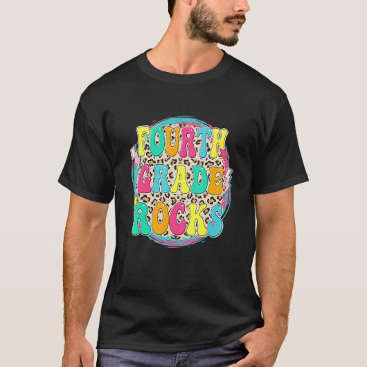 レオパード4年生の岩学生学校の初日 Tシャツ (正面)