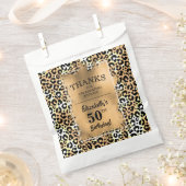レオパード50th誕生日パーティー フェイバーバッグ (クリップ留めされた状態)