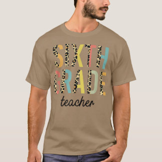 レオパード6年生先生6年生Schoに戻る Tシャツ
