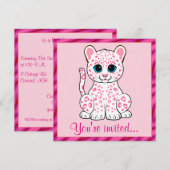 レオパード·カブ·イン·ピンク 招待状 (正面/裏面)