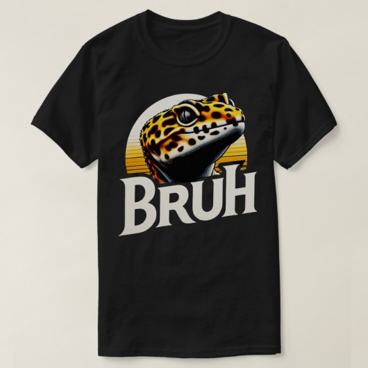 レオパード・ゲッコ・アメリカ国旗 Tシャツ (デザイン正面)
