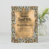 レオパード・スウィート16バースデーパーティ招待状 招待状 (スタンド正面)