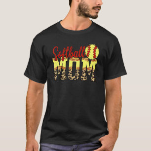 レオパード・ソフトボール母ゲームデー Tシャツ