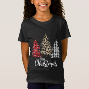 レオパード&バッファロープレイドヴィンテージカントリークリスティマ Tシャツ