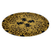 レオパード・バロック華美アニマルプリント カッティングボード (角)