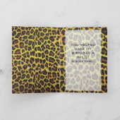 レオパード・ブラウンとイエローのモノグラム カード (内部)