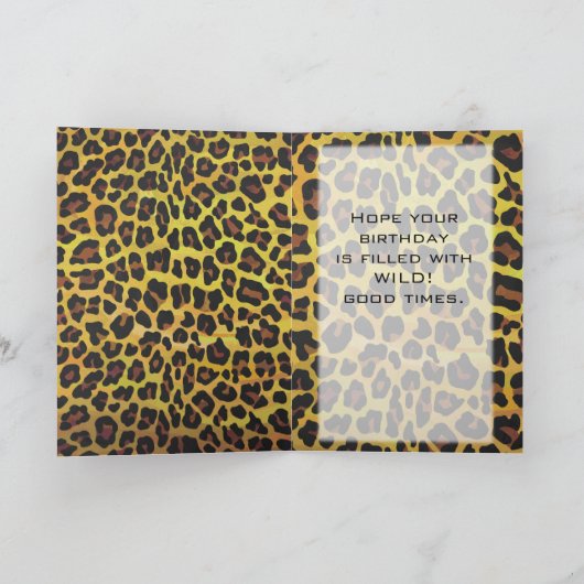 レオパード・ブラウンとイエローのモノグラム カード (内部)
