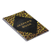 レオパード・ブラウンとイエローのモノグラム ノートブック (右側)