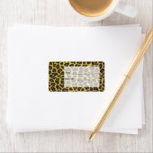 レオパード・ブラウンとイエローのモノグラム ラベル (インサイチュ)