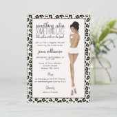 レオパード·プリント·ブライド·ランジェリー·シャワー 招待状 (スタンド正面)