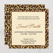 レオパード 招待状 (正面/裏面)