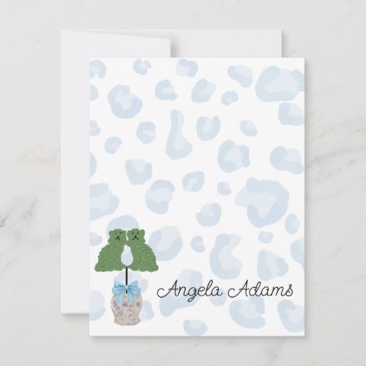 レオパード(犬)スタッフォードドッグズトピアリーノートカード ノートカード (正面)