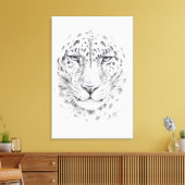 レオパードby Svetlana Ledneva-Schukina G028 キャンバスプリント (インサイチュ (リビング))