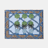 レオパードChinoiserieジンジャージャーズDoormatラグ ドアマット (正面)