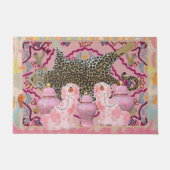 レオパードChinoiserieジンジャージャーズDoormatラグ ドアマット (正面)