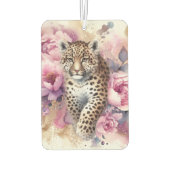 レオパードCub & Leopardバラ紙コースター カーエアーフレッシュナー (裏面)