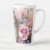 レオパードCub & Leopardバラ カフェラテマグ (右)