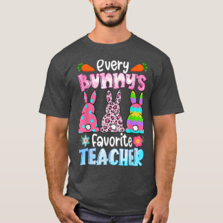 レオパードEvery Bunnysはお気に入りの先生ウサギE Tシャツ