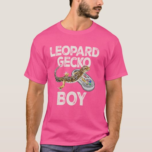 レオパードGecko Boyビデオゲームトカゲ&爬虫類Gam Tシャツ (正面)