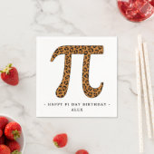 レオパードPiシンボルハッピーピアデイ誕生日 スタンダードカクテルナプキン (インサイチュ)