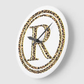 レオパードR ラージ壁時計 (傾斜)