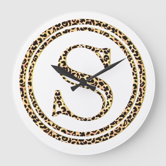 レオパードS ラージ壁時計 (正面)