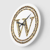 レオパードW ラージ壁時計 (傾斜)