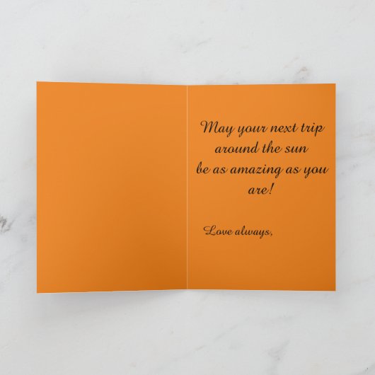 レオファイアーサインライオンパーソナライズされた誕生日 カード (内部)