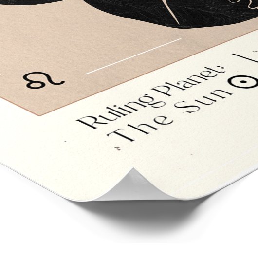 レオフェミニン〔占星術の〕十二宮図ポスター ポスター (角)