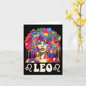 レオブラックガールアフリカンアメリカン女性芸術誕生日 カード (黄色い花)