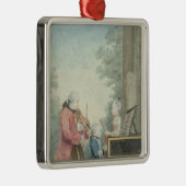 レオポルト・モーツァルトおよび彼の子供ウォルフガング メタルオーナメント (右)