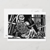 レオポルド・メンデスの「母子骨格」 ポストカード (正面/裏面)