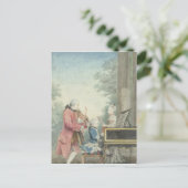 レオポルド・モーツァルトとその子ヴォルフガング ポストカード (スタンド正面)