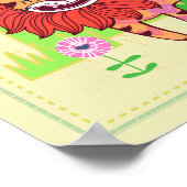 レオライオンキャット〔占星術の〕十二宮図子供部屋プリント ポスター (角)