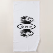 レオライオン〔占星術の〕十二宮図 ビーチタオル (正面)