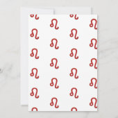 レオレッド〔占星術の〕十二宮図占星術7月威厳がある結婚の 招待状 (裏面)